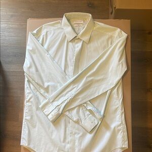 Calvin Klein Men's Light Green/brown Shirt